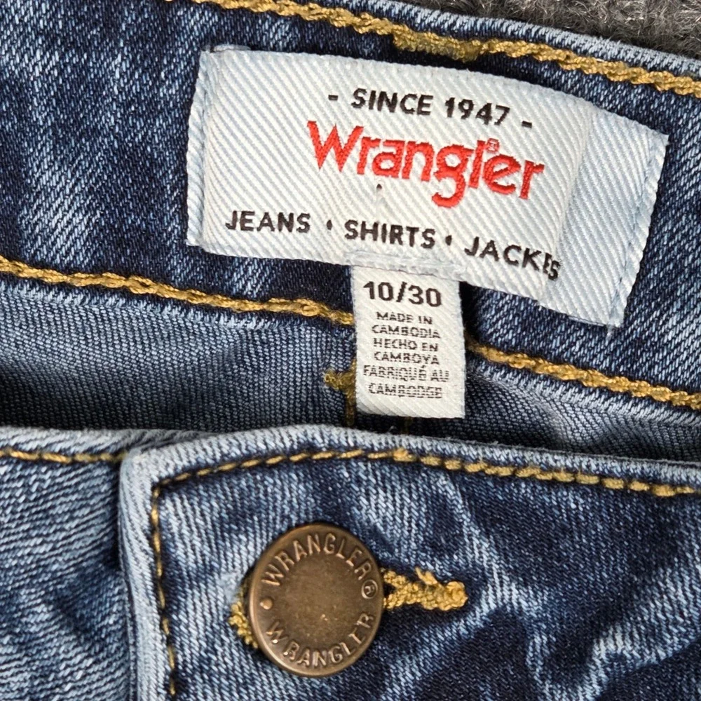 Wrangler Womens Medium Wash Bootcut Jeans Blue Stretch Denim Size 10/30 1802564